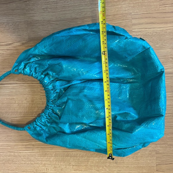 Beirn Teal Women's Snakeskin Hobo Bag - Picture 8 of 9